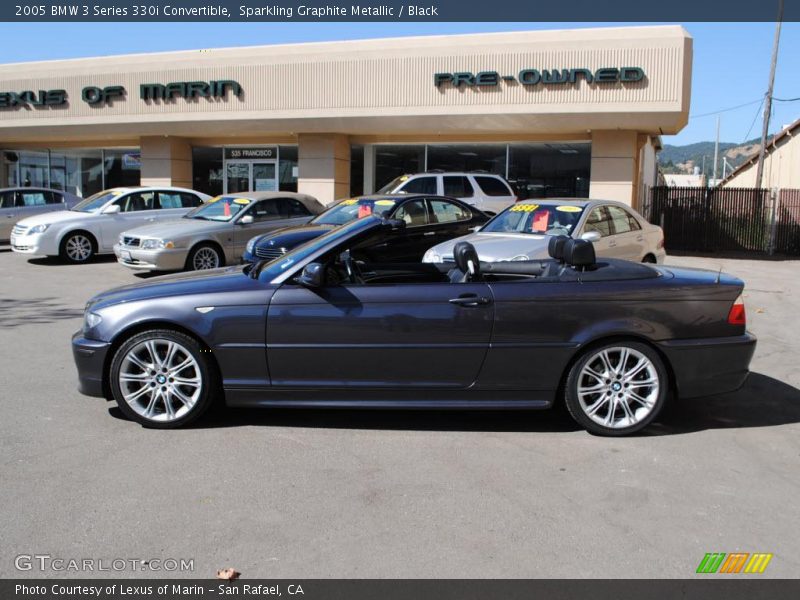 Sparkling Graphite Metallic / Black 2005 BMW 3 Series 330i Convertible