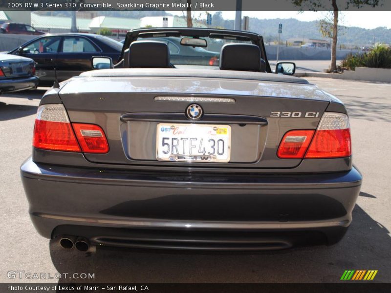 Sparkling Graphite Metallic / Black 2005 BMW 3 Series 330i Convertible