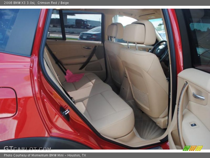 Crimson Red / Beige 2008 BMW X3 3.0si