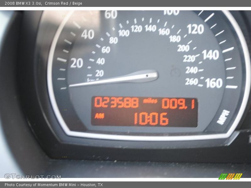 Crimson Red / Beige 2008 BMW X3 3.0si