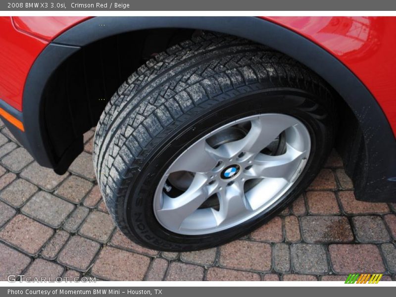 Crimson Red / Beige 2008 BMW X3 3.0si