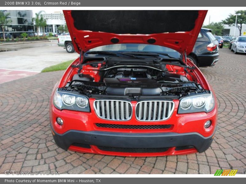 Crimson Red / Beige 2008 BMW X3 3.0si