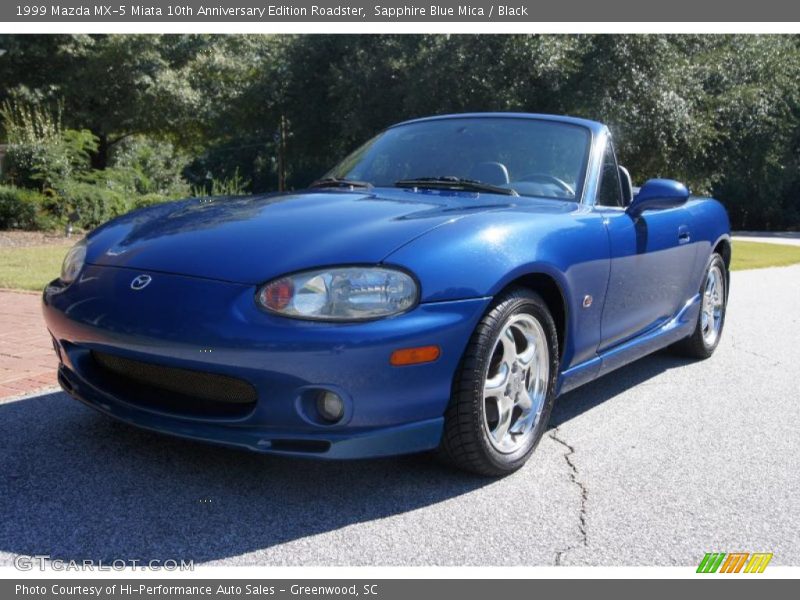 Sapphire Blue Mica / Black 1999 Mazda MX-5 Miata 10th Anniversary Edition Roadster