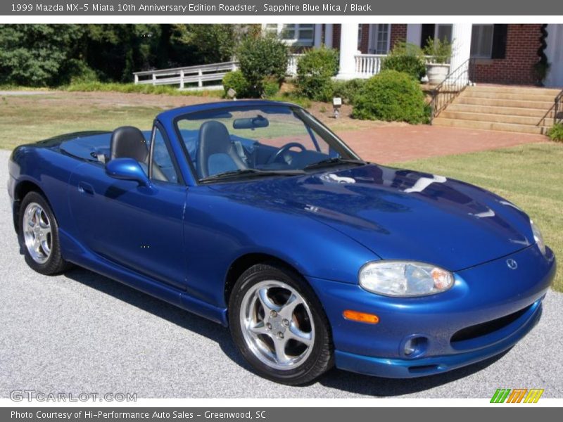 Sapphire Blue Mica / Black 1999 Mazda MX-5 Miata 10th Anniversary Edition Roadster