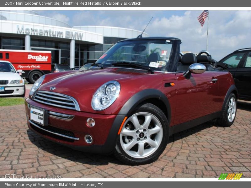 Nightfire Red Metallic / Carbon Black/Black 2007 Mini Cooper Convertible
