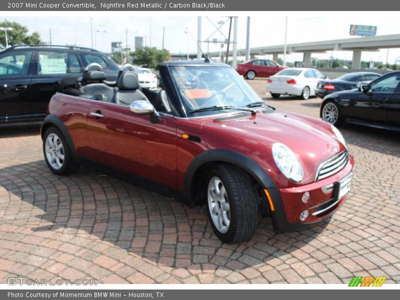 Nightfire Red Metallic / Carbon Black/Black 2007 Mini Cooper Convertible