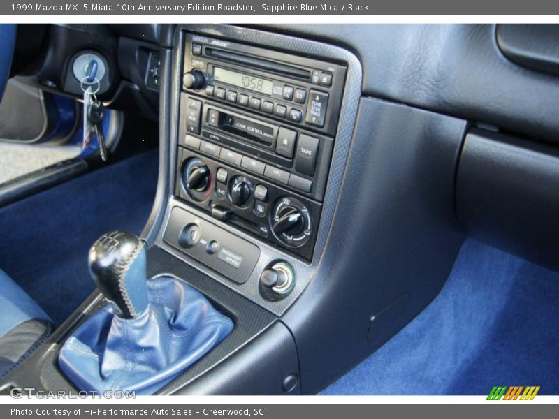 Sapphire Blue Mica / Black 1999 Mazda MX-5 Miata 10th Anniversary Edition Roadster