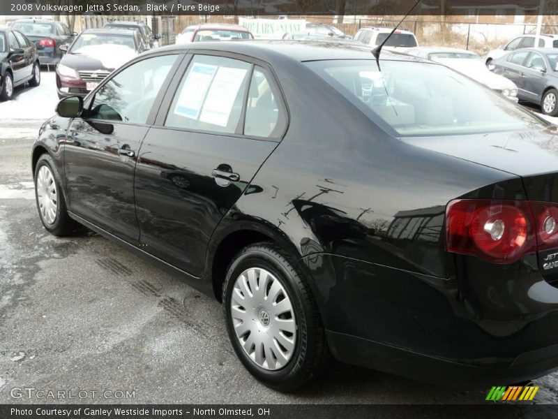 Black / Pure Beige 2008 Volkswagen Jetta S Sedan