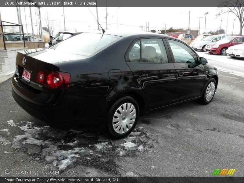 Black / Pure Beige 2008 Volkswagen Jetta S Sedan