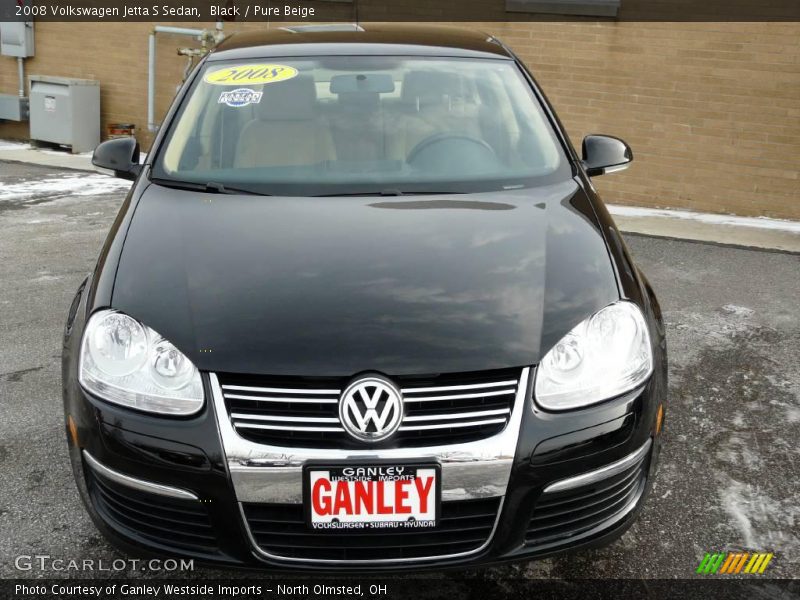 Black / Pure Beige 2008 Volkswagen Jetta S Sedan