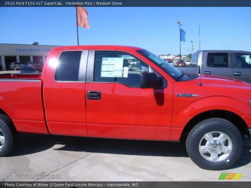 Vermillion Red / Medium Stone 2010 Ford F150 XLT SuperCab
