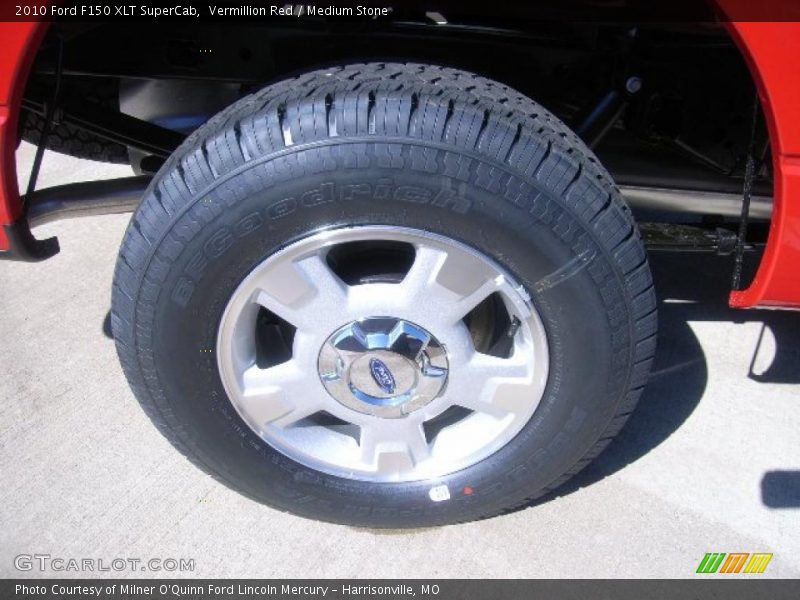 Vermillion Red / Medium Stone 2010 Ford F150 XLT SuperCab