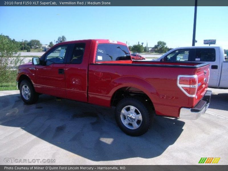 Vermillion Red / Medium Stone 2010 Ford F150 XLT SuperCab
