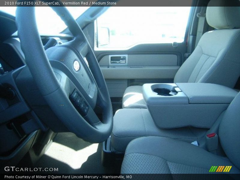 Vermillion Red / Medium Stone 2010 Ford F150 XLT SuperCab