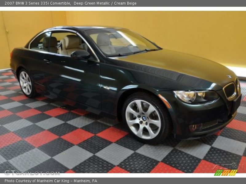 Deep Green Metallic / Cream Beige 2007 BMW 3 Series 335i Convertible