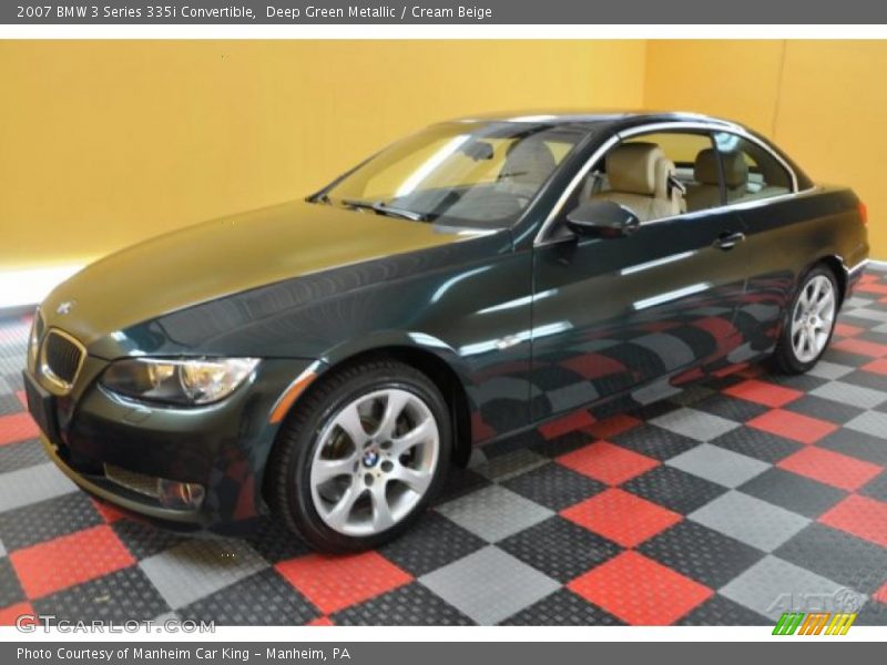 Deep Green Metallic / Cream Beige 2007 BMW 3 Series 335i Convertible