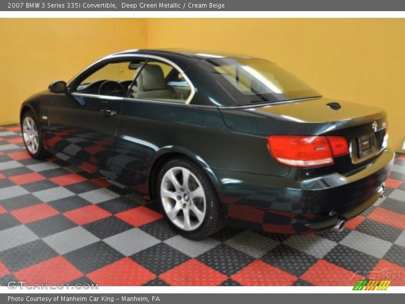 Deep Green Metallic / Cream Beige 2007 BMW 3 Series 335i Convertible