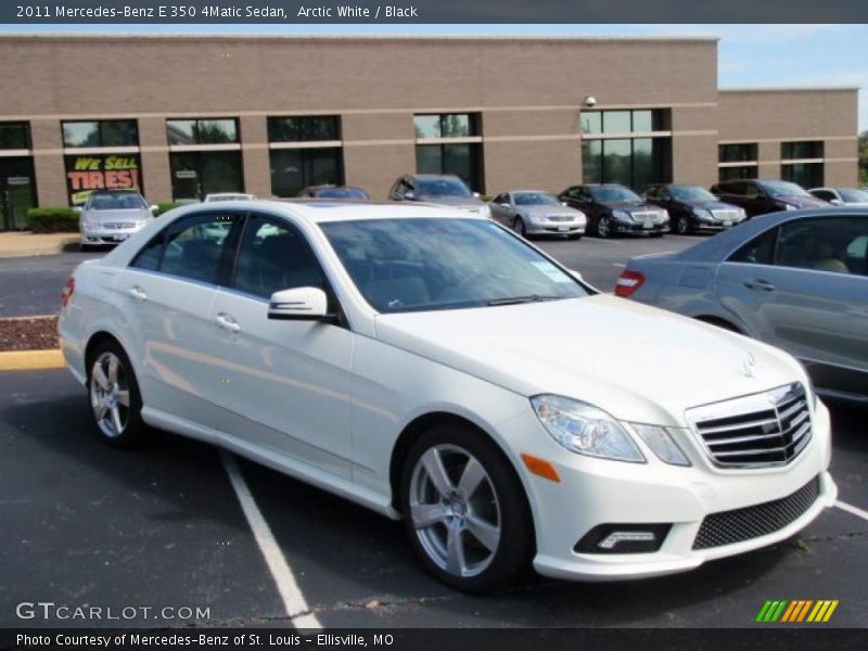 Arctic White / Black 2011 Mercedes-Benz E 350 4Matic Sedan