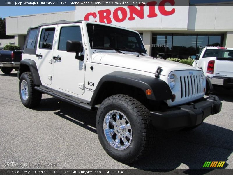 Stone White / Dark Slate Gray/Med Slate Gray 2008 Jeep Wrangler Unlimited X 4x4