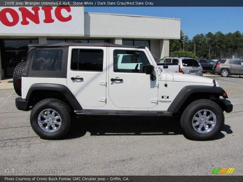 Stone White / Dark Slate Gray/Med Slate Gray 2008 Jeep Wrangler Unlimited X 4x4