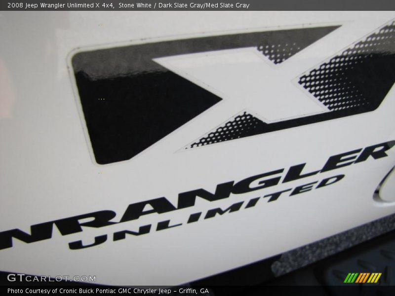 Stone White / Dark Slate Gray/Med Slate Gray 2008 Jeep Wrangler Unlimited X 4x4