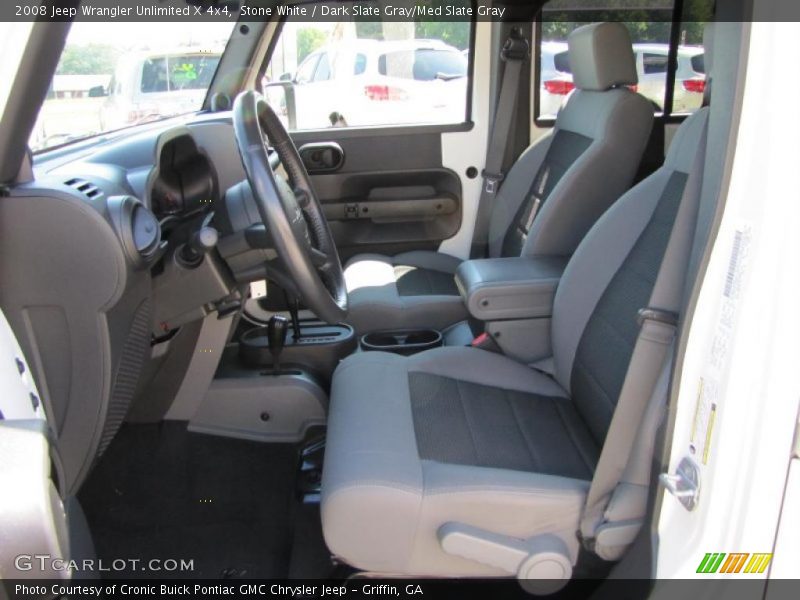 Stone White / Dark Slate Gray/Med Slate Gray 2008 Jeep Wrangler Unlimited X 4x4