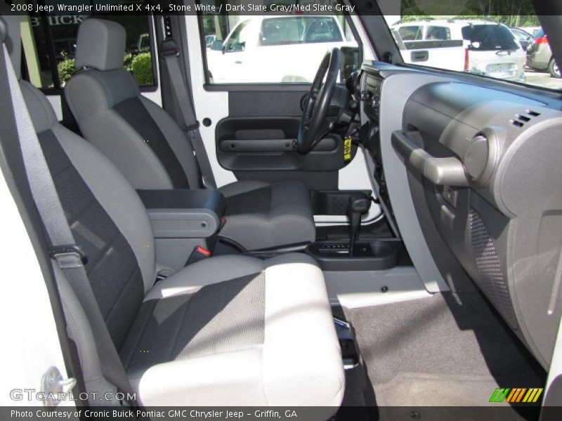 Stone White / Dark Slate Gray/Med Slate Gray 2008 Jeep Wrangler Unlimited X 4x4