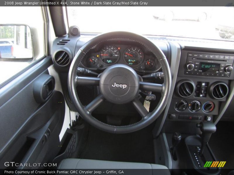 Stone White / Dark Slate Gray/Med Slate Gray 2008 Jeep Wrangler Unlimited X 4x4