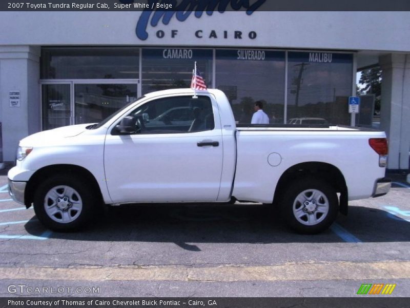Super White / Beige 2007 Toyota Tundra Regular Cab