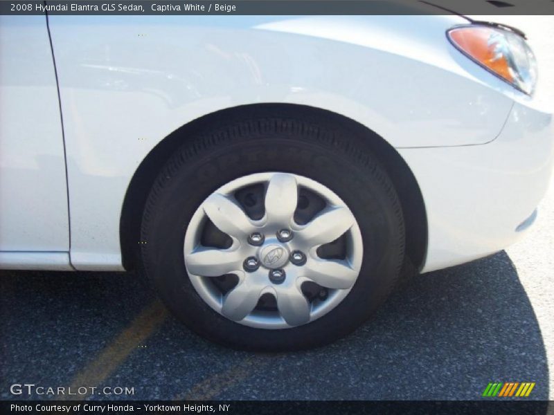 Captiva White / Beige 2008 Hyundai Elantra GLS Sedan