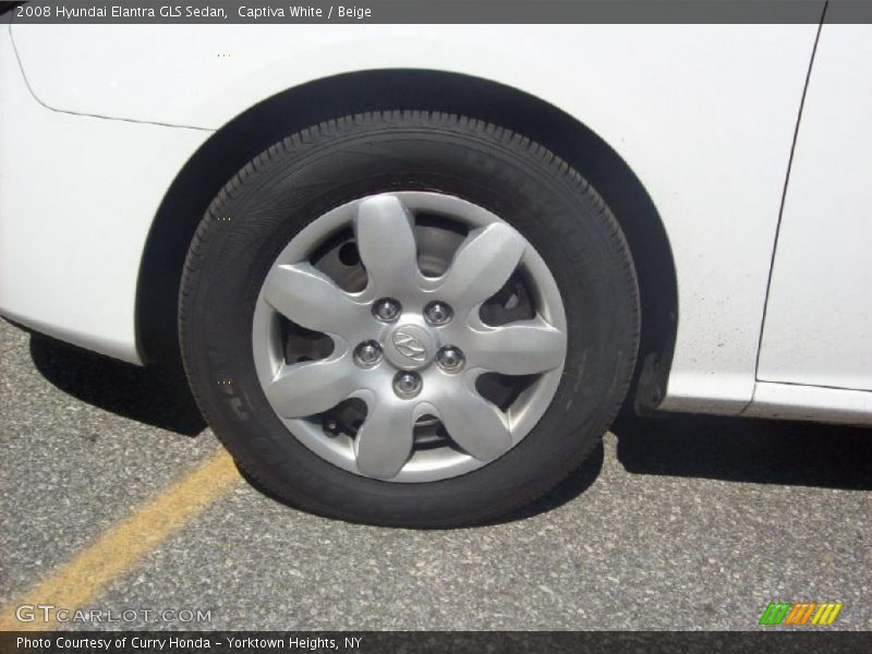 Captiva White / Beige 2008 Hyundai Elantra GLS Sedan