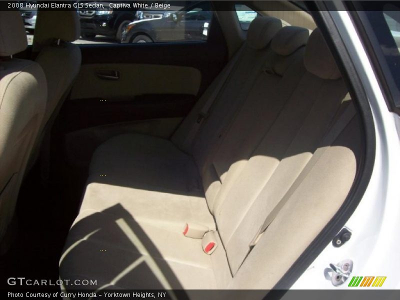 Captiva White / Beige 2008 Hyundai Elantra GLS Sedan