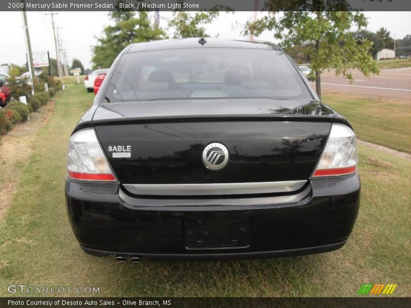 Black / Medium Light Stone 2008 Mercury Sable Premier Sedan