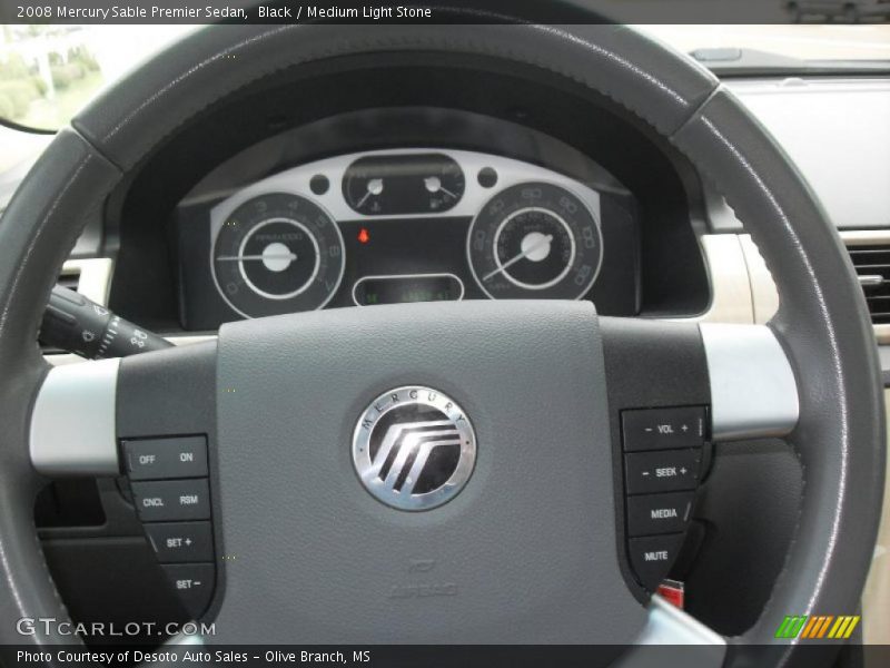 Black / Medium Light Stone 2008 Mercury Sable Premier Sedan