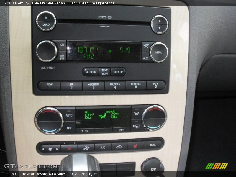 Black / Medium Light Stone 2008 Mercury Sable Premier Sedan