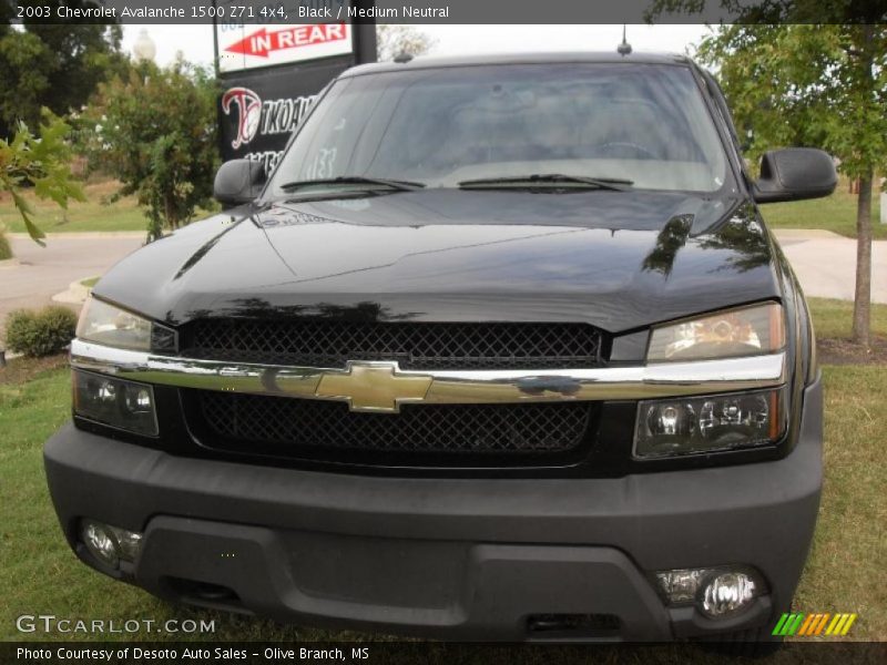 Black / Medium Neutral 2003 Chevrolet Avalanche 1500 Z71 4x4