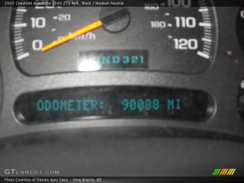 Black / Medium Neutral 2003 Chevrolet Avalanche 1500 Z71 4x4
