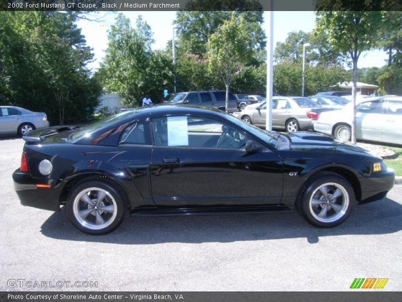 Black / Medium Parchment 2002 Ford Mustang GT Coupe