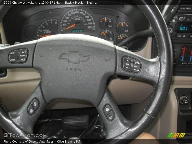 Black / Medium Neutral 2003 Chevrolet Avalanche 1500 Z71 4x4