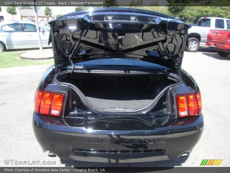 Black / Medium Parchment 2002 Ford Mustang GT Coupe