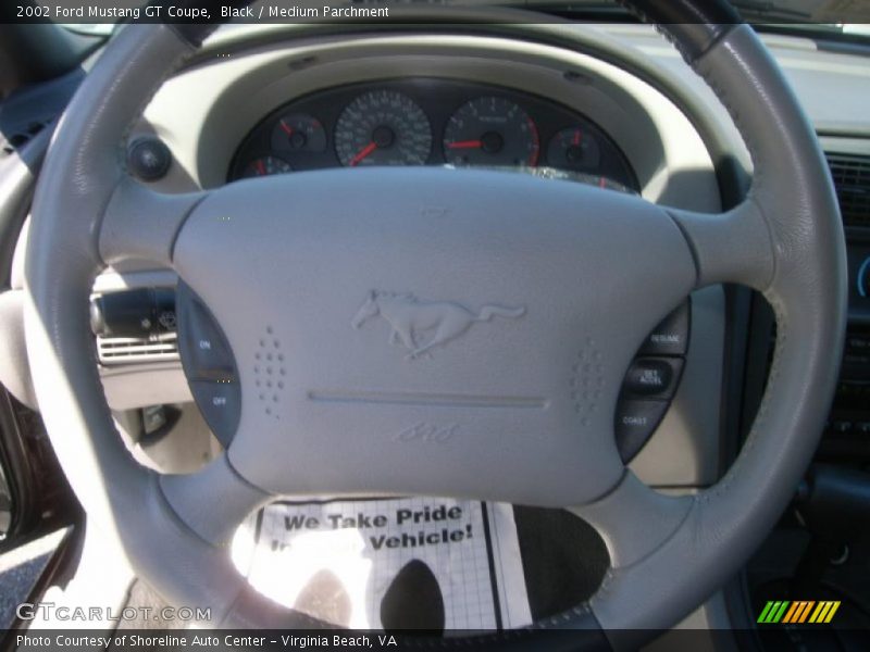 Black / Medium Parchment 2002 Ford Mustang GT Coupe