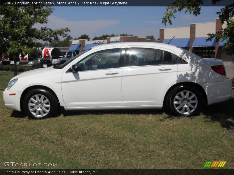 Stone White / Dark Khaki/Light Graystone 2007 Chrysler Sebring Sedan