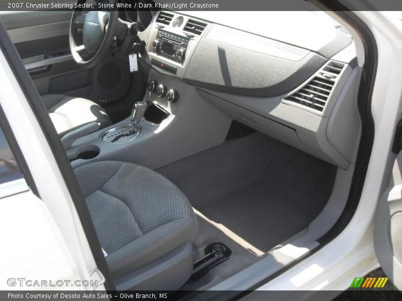 Stone White / Dark Khaki/Light Graystone 2007 Chrysler Sebring Sedan