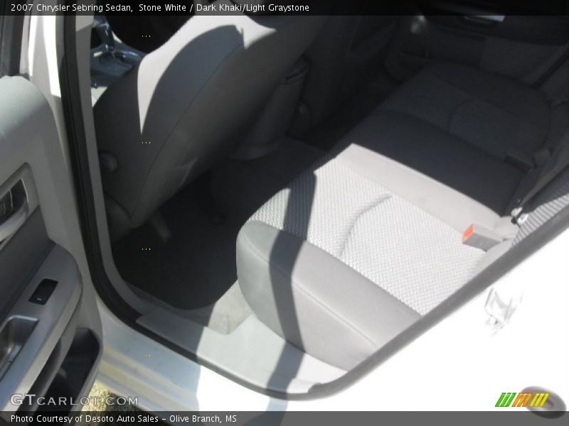 Stone White / Dark Khaki/Light Graystone 2007 Chrysler Sebring Sedan