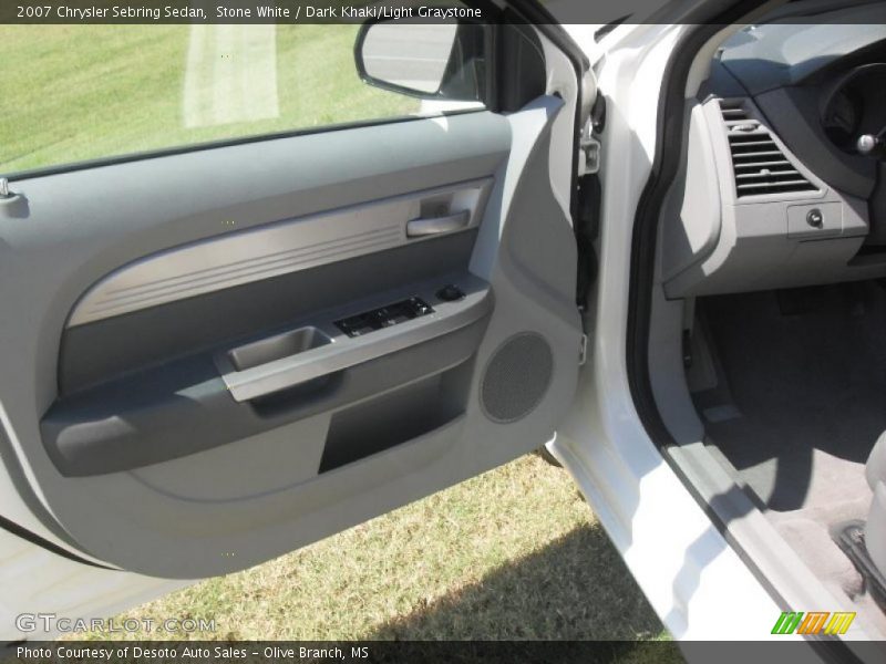 Stone White / Dark Khaki/Light Graystone 2007 Chrysler Sebring Sedan