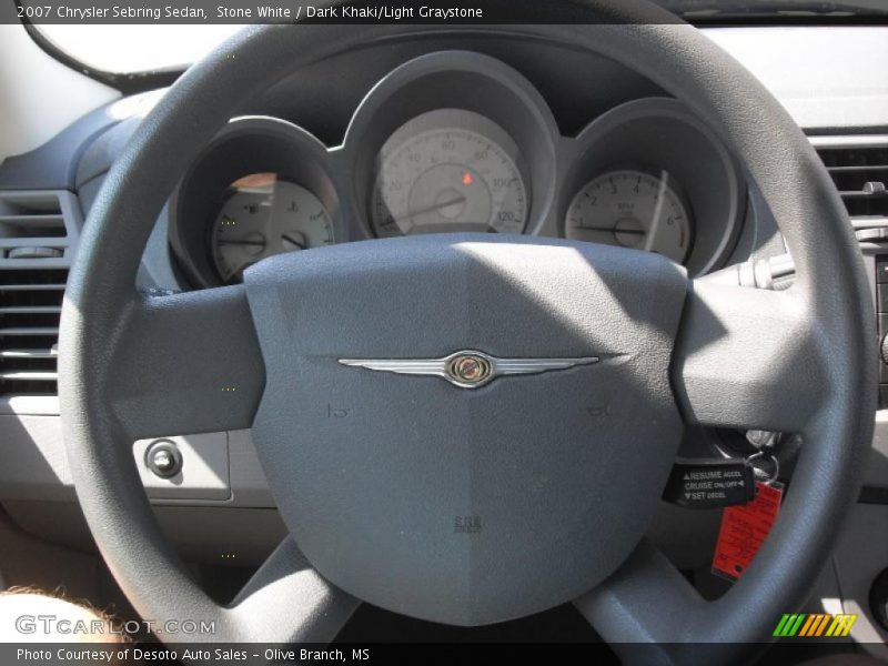 Stone White / Dark Khaki/Light Graystone 2007 Chrysler Sebring Sedan