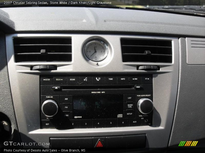 Stone White / Dark Khaki/Light Graystone 2007 Chrysler Sebring Sedan