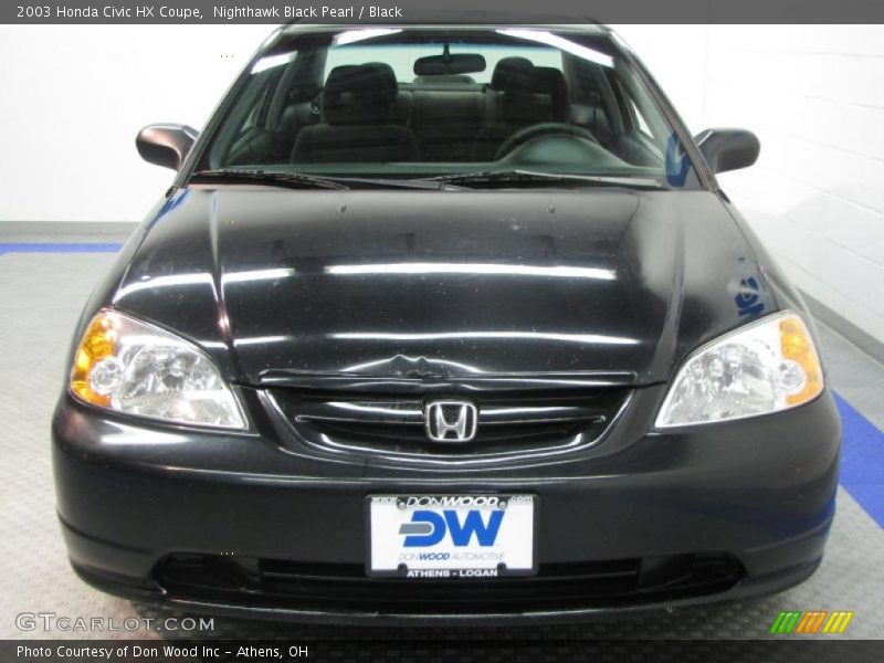 Nighthawk Black Pearl / Black 2003 Honda Civic HX Coupe