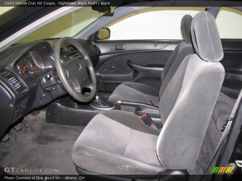 Nighthawk Black Pearl / Black 2003 Honda Civic HX Coupe