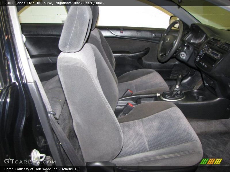 Nighthawk Black Pearl / Black 2003 Honda Civic HX Coupe